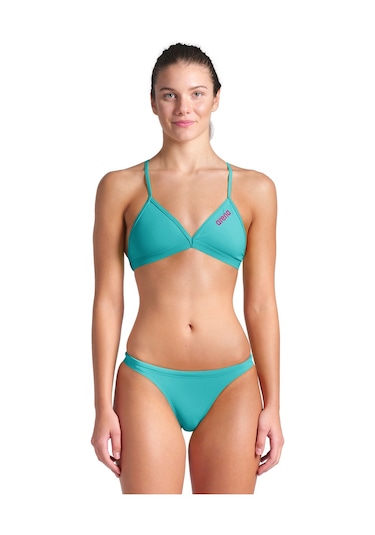 Arena Team Swim Top Tie Back Solid Kadın Beyaz Yüzücü Bikini Üstü 004768890 Beyaz