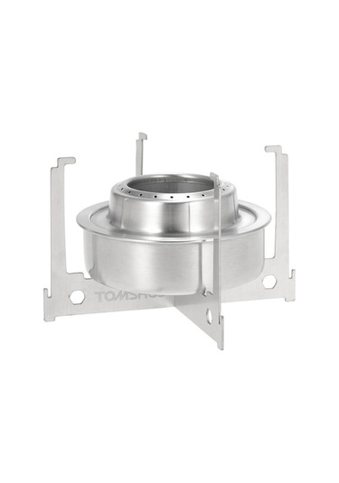 Tomshoo Mini Alkol Soba Tepsisi Ruh Brülör Soba Taşınabilir Mini Ultralight Açık Kamp Soba Fırın Çapraz Stand Rafı Hu Gümüş Gümüş