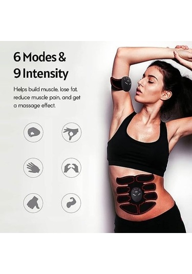 Besthome1 Domary Karın Egzersiz Makinesi - 6 Modlu, 9 Şiddet Seviyesi, Usb Şarjlı, Ev & Ofis İçin, Renkli Kas Geliştirici Çok Renkli