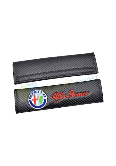 Alfa Romeo Logo Nakış Işleme Emniyet Kemer Pedi 2 Adet Kaliteli