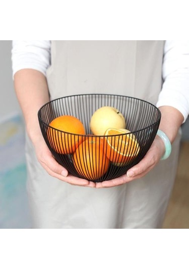 Nordic Minimalist Meyve Sepeti Metal Tel Konteyner Mutfak Drenaj Raf Depolama Plakası Organizatör Şarap Cam Sebze Snack İçin Çanta Ve Amp Sepet Acı Kahve - Hasır Kahve