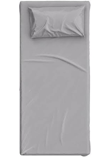 Clasy Tek Kişilik %100 Pamuk Ranforce Lastikli Çarşaf Seti 100 X 200 Gri