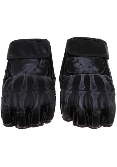 Suntek Yarım Parmak Boks Eldiveni Dövüş Müsabakası Siyah2 Siyah2 Siyah