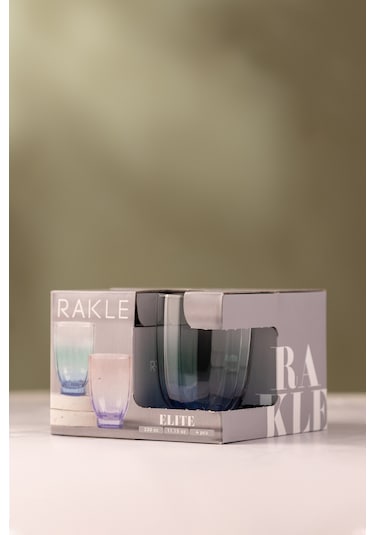 Rakle Elite 4'lü Su Bardağı Seti Mavi 320 Cc Renkli