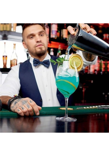 Bez Çantalı 7'si 1 Arada Paslanmaz Çelik Şarap Kokteyli Çalkalayıcı 350ml