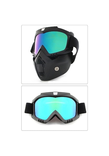 Jet Kask Maskesi Gökkuşağı