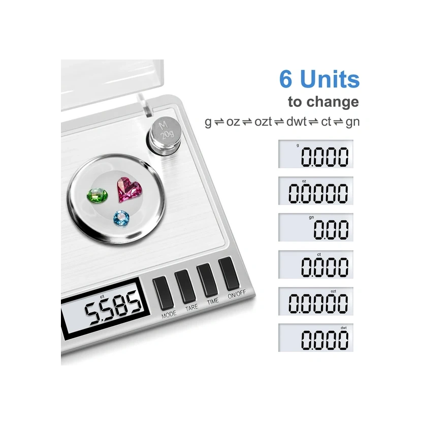 Willowhaven Gümüş Rengi 0.001g Hassas Ev Tipi Taşınabilir Cep Terazisi Altın İlaç Ölçümü