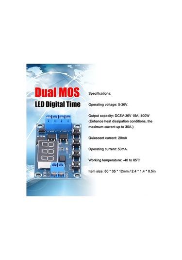 Yulong Reedark Çift Mos Led Zamanlayıcı Röle Modülü - 15a 400w