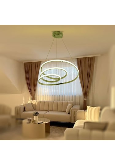 Tt301-sr-gnr Tt Ayd. Gün Işığı Led Yay Sarı Kaplama Led Avize