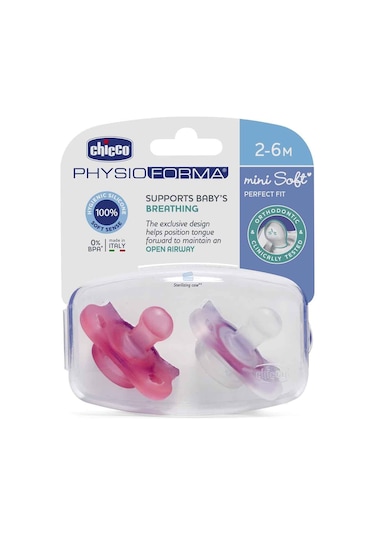 Chicco Physioforma Mini Soft 2'li Emzik 2-6 Ay Kız