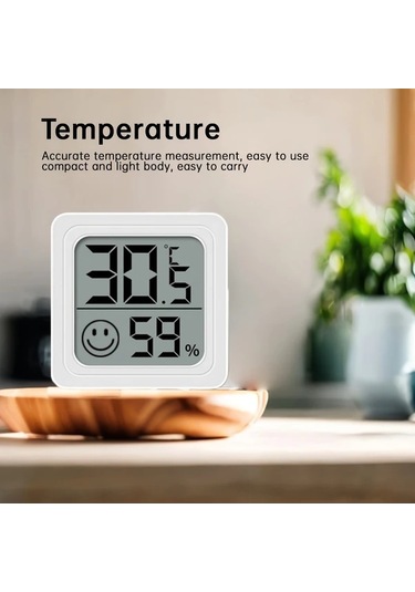 Boatshop1 Mini Termometre Higrometre Elektronik Sıcaklık Nem Göstergesi Araba İçin Rastgele Renk Karıştırma 6 Adet