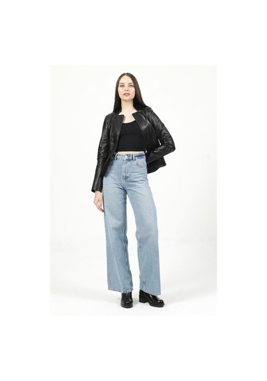 Dericlub Yb-2157 Gerçek Deri Kadın Mont Siyah