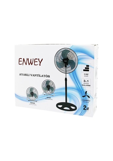 Enwey VG-301 18" 80 W Sanayi Tipi Ayaklı Vantilatör