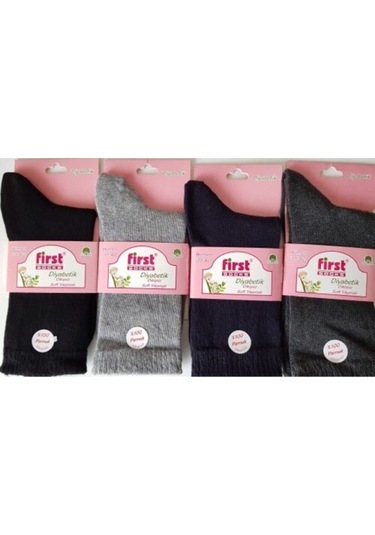 Kadın 12 Li Diyabetik Pamuklu Soket Şeker Çorabı 001