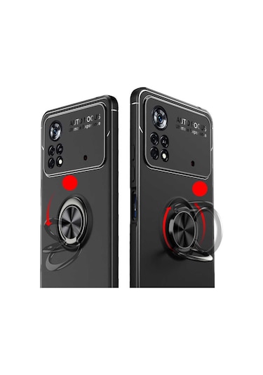 Xiaomi Poco M4 Pro 4G Kılıf Yüzüklü Magnetli Ravel Case Kapak