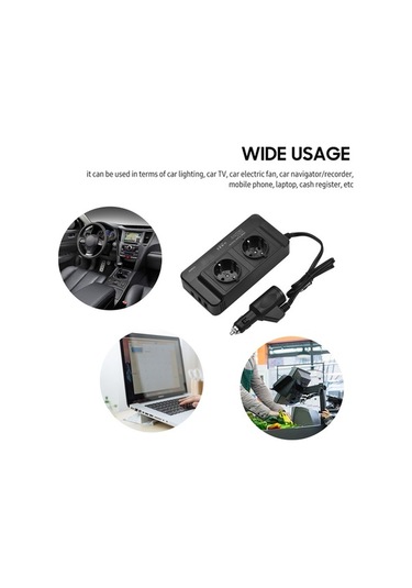 Ulzyvf 200w Araç İnvertörü 12v'den 220v'ye Avrupa Standart Soketli