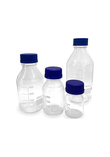Borox Cam Şişe 100 ML Vida Kapaklı Boş Numune Şişesi