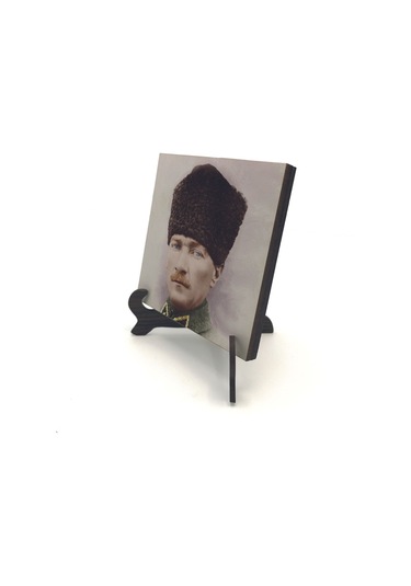 Mustafa Kemal Atatürk Baskılı Mdf Masaüstlük 10x10 719