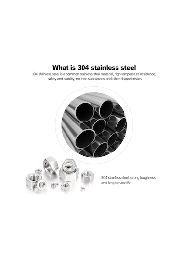 Jeehugo M12 304 Çelik A2 Dın934 Beyaz Çinko Kaplama Altıgen Somun Mutfağı 5 Adet - Dürtü Yok, Dayanıklı, İyi İşçilik