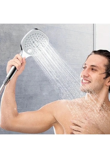 Fastbuy Challenger Yüksek Basınçlı Duş Başlığı 3 Modlu Evrensel, Anti Tıkanan, Şık, Yüksek Su Akışı