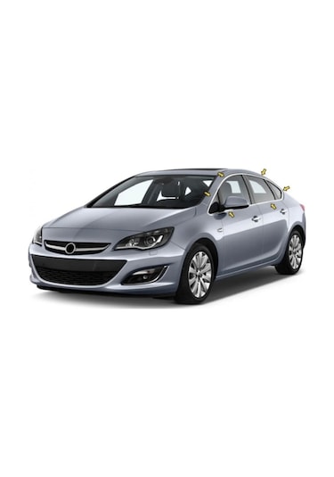 Opel Astra J Sedan 2012-2016 Cam Çerçevesi Krom 12 Prç. P.çelik