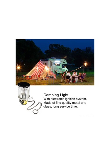 Yunboo Taşra Kamp Işıklandırma Isıtma Lambası - Taşra Faaliyetleri İçin Taşınabilir Gazlı Çadır Lambası Şeffaf