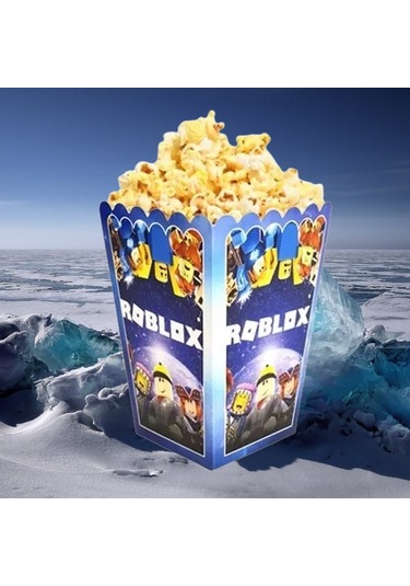Mısır Kutusu Pop Corn 8 Li Roblox Temalı Doğum Günü Parti Malzemesi