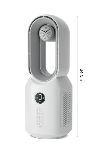 Hepu Hp-f29 Masaüstü Işıklı Type-c Şarjlı Bluetooth Hoparlörlü Sessiz Kule Tipi Fan