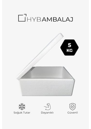 B-1 5kg Soğuk Zincir Strafor Köpük Kutu 39,5x29,8x18 - Isı Yalıtımlı, Kapaklı, Termal Gıda Taşıma