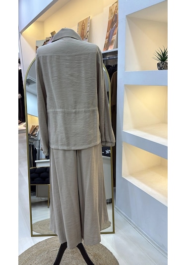Nuss Pantolonlu Takım 1049 Bej Bej