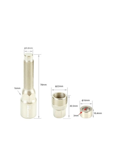 Pazly 1 Adet Bisiklet Tekerleği Krank Çektirme Sökücü Aleti Altın Renk Altın