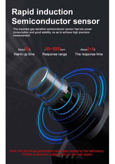 Lepmerk Habotest Ht609 Gaz Kaçak Dedektörü Lcd Ekranlı Yanıcı Siyah Kırmızı