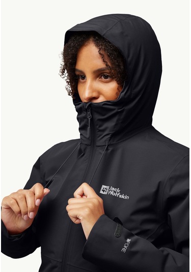 Jack Wolfskin Wisper Su Geçirmez Kadın Mont-a61893 Siyah