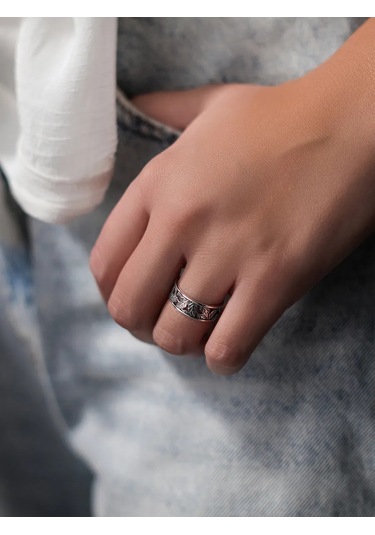 Lucente Yaprak Yüzük 925 Ayar Gümüş 226326425 Gri