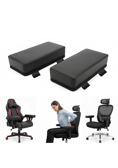 Microcase 3d Ortopedik Oto Araç Oyuncu Koltuk Kol Dayama Padi 2 Adet Al5401 Siyah