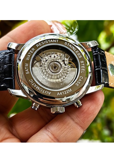 Raymond Star Gümüş Beyaz Otomatik Erkek Kol Saati Gümüş