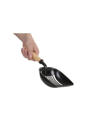 Mufunye Alüminyum Alaşımlı İçi Boş Kedi Kumu Kepçesi Uzun Saplı Kum Küreği Eleği Evcil Hayvan Temizlik Aleti