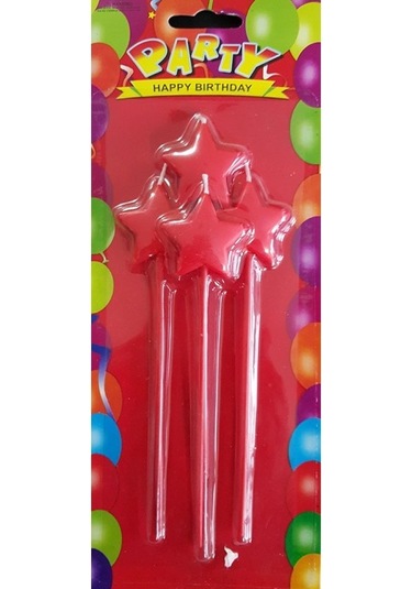 Yıldız Mum Çubuk Kırmızı Renk Kırmızı