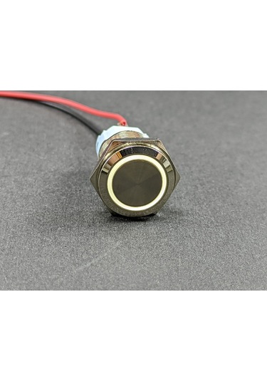 16 Mm Yaylı - Işıklı Buton (Metalik) Yeşil