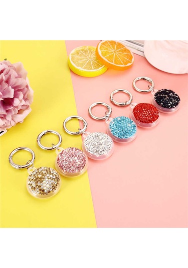 Zore Airtag 03 Uyumlu Silikon Anahtarlık-kırmızı