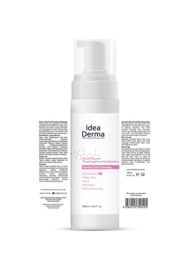 İdea Derma Hassas Ciltler için Yüz Temizleme Köpüğü 200 ML