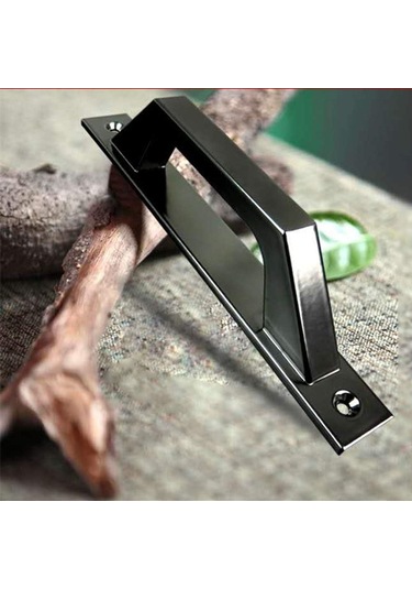 Siyah 200 Mm Ahşap Kapı İçin 2'li Paket D Şeklinde Kapı Kolları