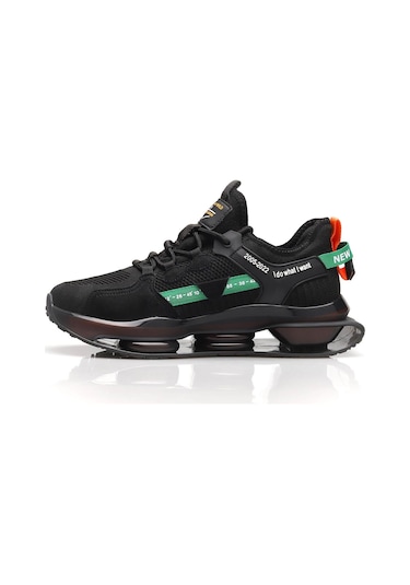 Aırboos Erkek Sneakers - Sıyah Yesıl 001