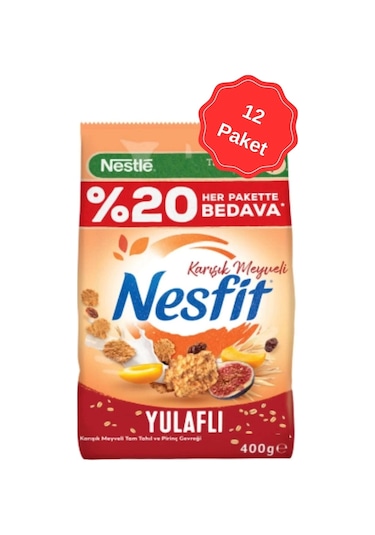 Nesfit Karışık Meyveli Gevrek 12 x 400 G