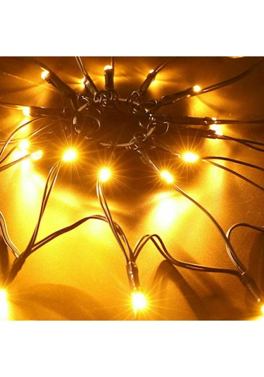 Cadılar Bayramı Led Su Geçirmez Dize Işık Cadılar Bayramı Örümcek Web Işık Pil/usb Uzaktan Tatil Işık Korku Perili Ev Sahne Dekor Sıcak Beyaz