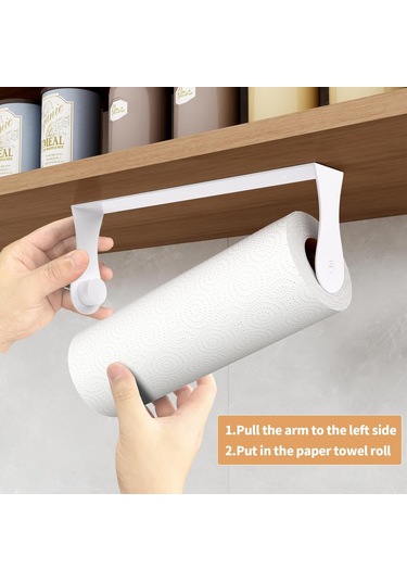 Ximistore9 Beyaz Paslanmaz Çelik Duvarlı Havlu Tutucu, Mutfak/banyo, Çift Kurulum Yapıştırıcı/vidalı , Uzun Ömürlü, Mekan Tasarrufu Beyaz