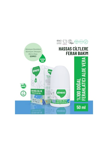 Siveno Aloe Vera İçerikli Vegan Roll-On Deodorant 50 ML