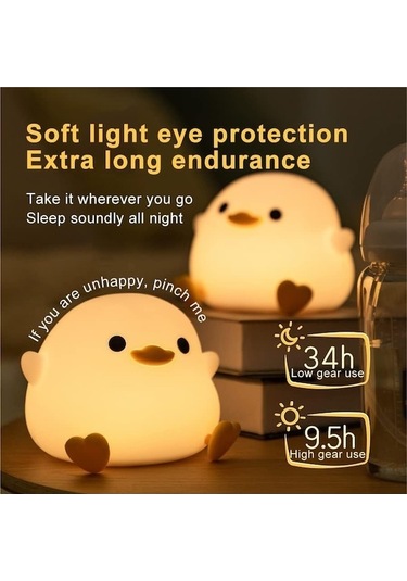 Maoyaya Pkkp Gece Lambası, Kawaii Dodo Duck, Çocuklar İçin Beyaz