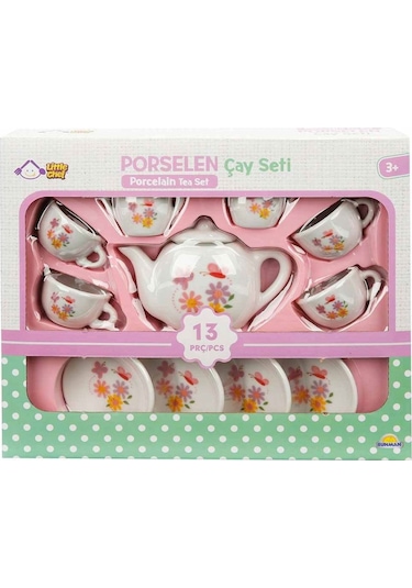 1501 Porselen Çay Seti 13 Parça - Beyaz