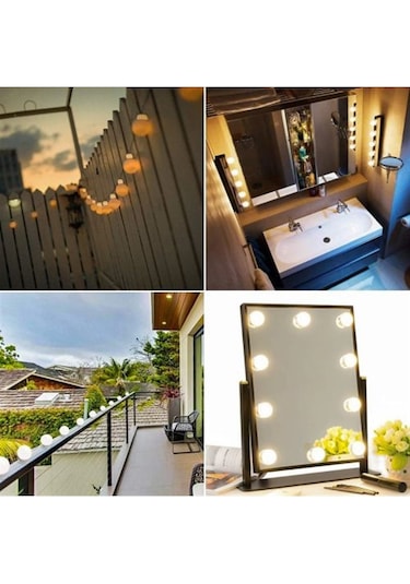 Makyaj Masası Aynası İçin Usb Aydınlatma Kısılabilir Duvar Lambas Beyaz